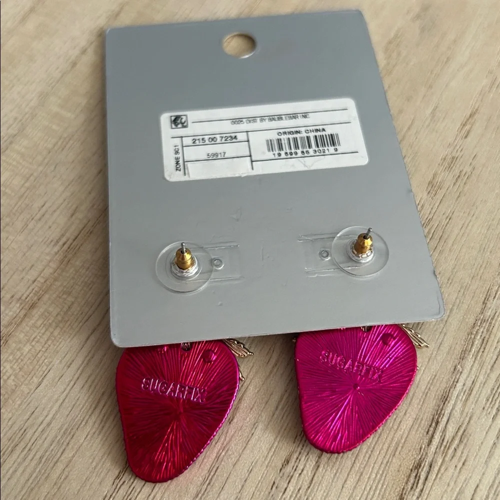 SUGARFIX BY BAUBLEBAR Berry Tale This is my jam! stud Earrings NWT - Picture 4 of 6